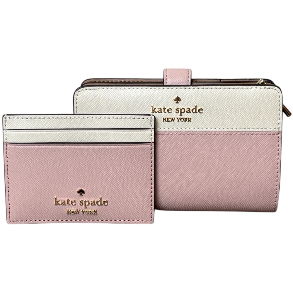 !!SOLD!! Kate Spade Pink and Cream Wallet & Cardholder